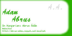 adam abrus business card