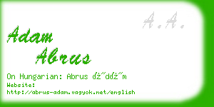 adam abrus business card